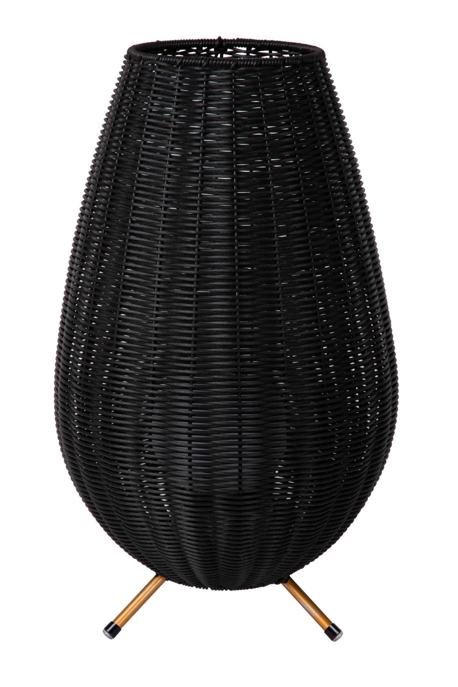 COLIN IP44 - Oplaadbare Tafellamp Binnen/Buiten - Accu/Batterij - LED 3 StepDim - 1x3W 3000K - IP44 - Zwart