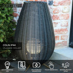 COLIN IP44 - Lampe de table rechargeable Intérieur/Extérieur - Batterie/Pile - LED 3 StepDim - 1x3W 3000K - IP44 - Noir