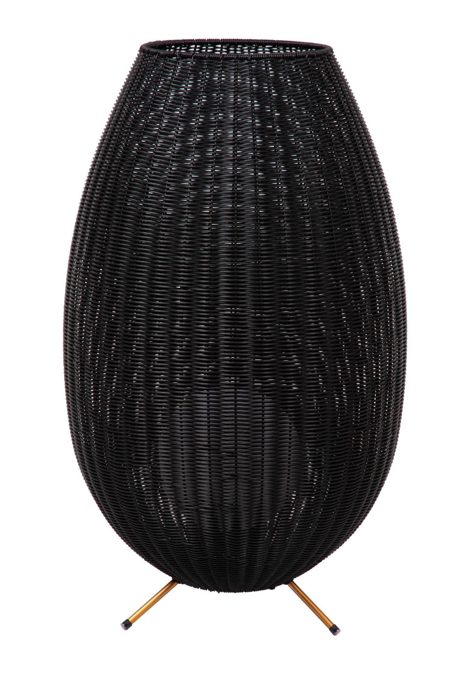 COLIN IP44 - Lampadaire rechargeable Intérieur/Extérieur - Batterie/Pile - LED 3 StepDim - 1x3W 3000K - IP44 - Noir