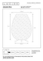 COLIN IP44 - Rechargeable floor lamp Indoor/Outdoor - Battery - LED 3 StepDim - 1x3W 3000K - IP44 - Natural