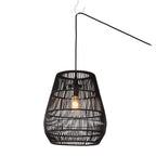 NERIDA - Suspension Intérieur/Extérieur - Ø 35 cm - 1xE27 - IP44 - Adapté aux plafonds hauts - Noir