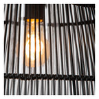 NERIDA - Suspension Intérieur/Extérieur - Ø 35 cm - 1xE27 - IP44 - Adapté aux plafonds hauts - Noir