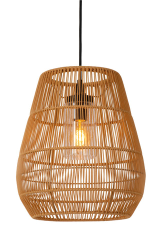 NERIDA - Hanglamp Binnen/Buiten - Ø 35 cm - 1xE27 - IP44 - Geschikt voor vide en hoge plafonds - Naturel