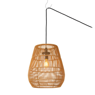 NERIDA - Hanglamp Binnen/Buiten - Ø 35 cm - 1xE27 - IP44 - Geschikt voor vide en hoge plafonds - Naturel
