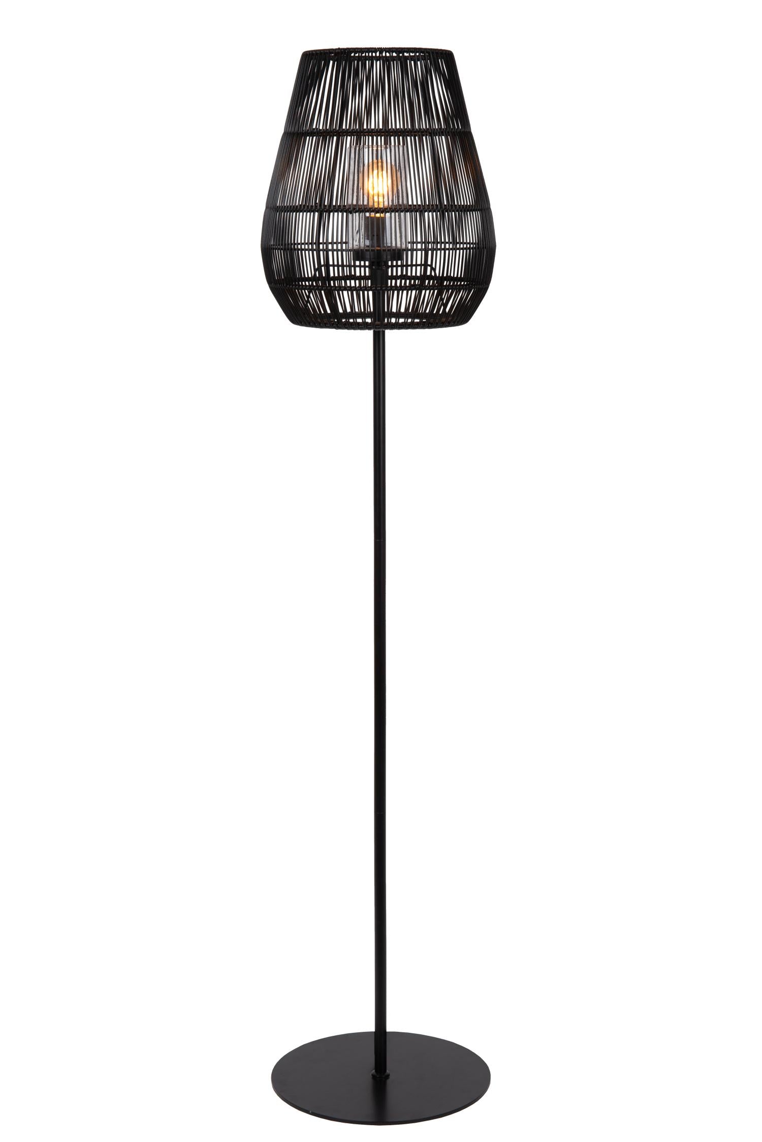NERIDA - Lampadaire Intérieur/Extérieur - Ø 35 cm - 1xE27 - IP44 - Noir