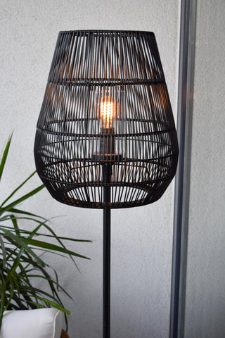 NERIDA - Lampadaire Intérieur/Extérieur - Ø 35 cm - 1xE27 - IP44 - Noir