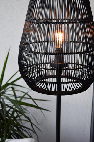 NERIDA - Lampadaire Intérieur/Extérieur - Ø 35 cm - 1xE27 - IP44 - Noir