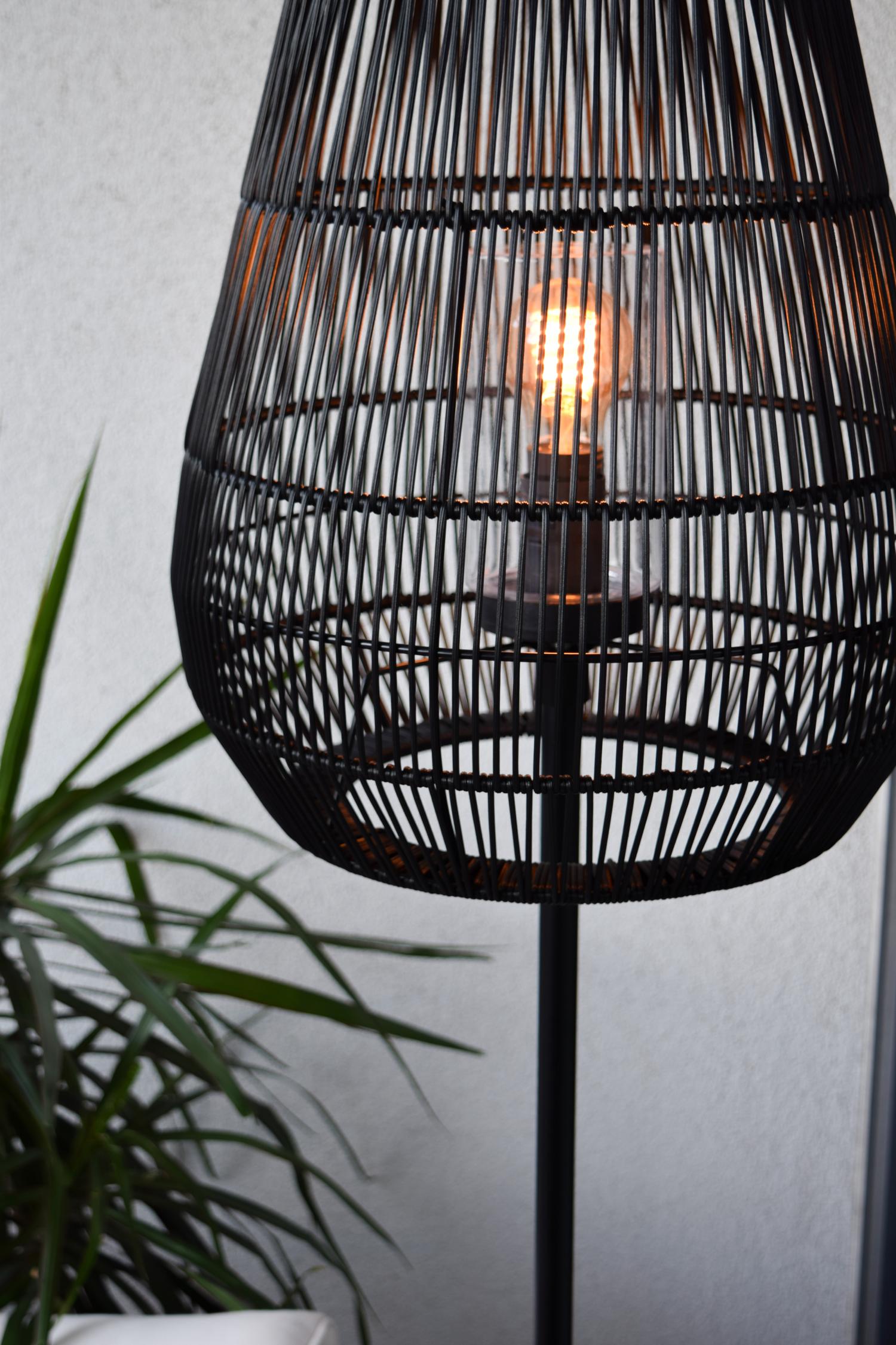 NERIDA - Lampadaire Intérieur/Extérieur - Ø 35 cm - 1xE27 - IP44 - Noir