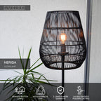 NERIDA - Lampadaire Intérieur/Extérieur - Ø 35 cm - 1xE27 - IP44 - Noir