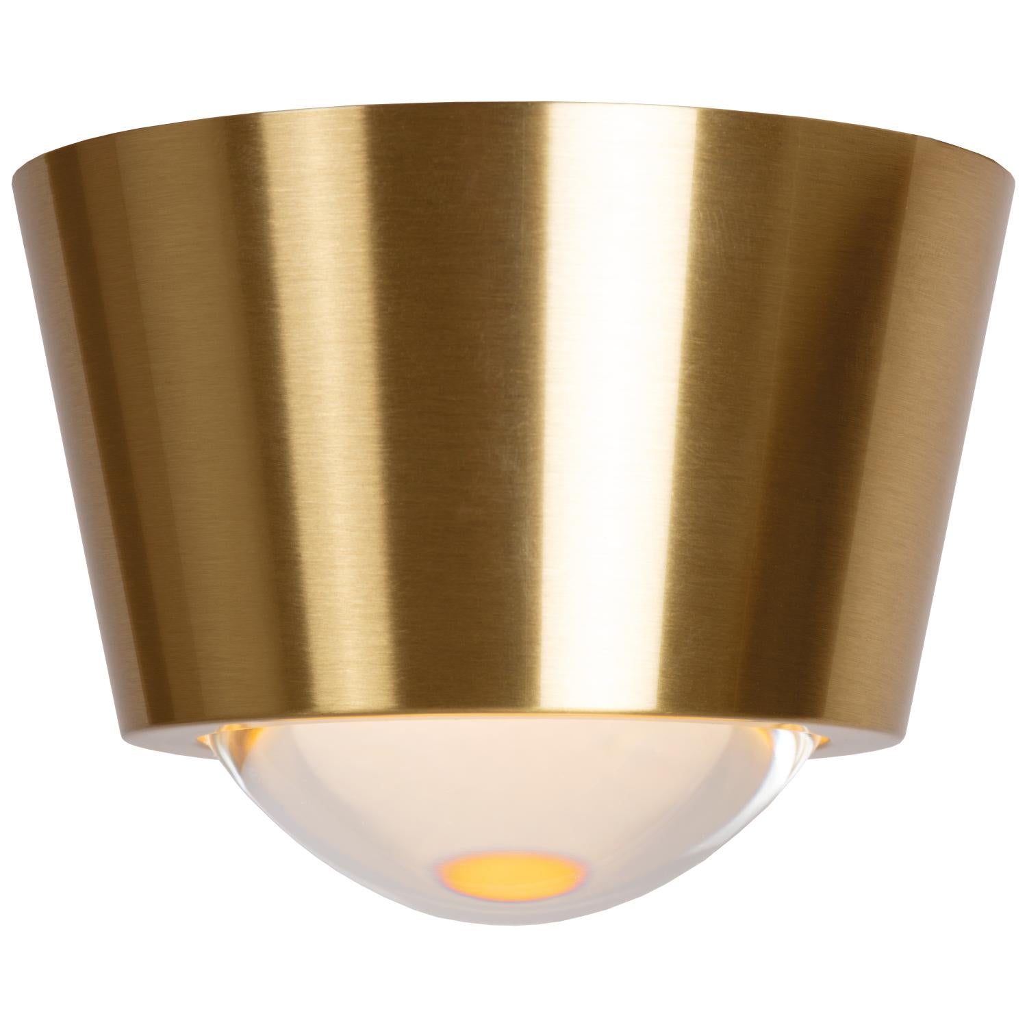 RIGON - Ceiling light - Ø 9 cm - LED - 1x7W 3000K - Matt Gold / Brass