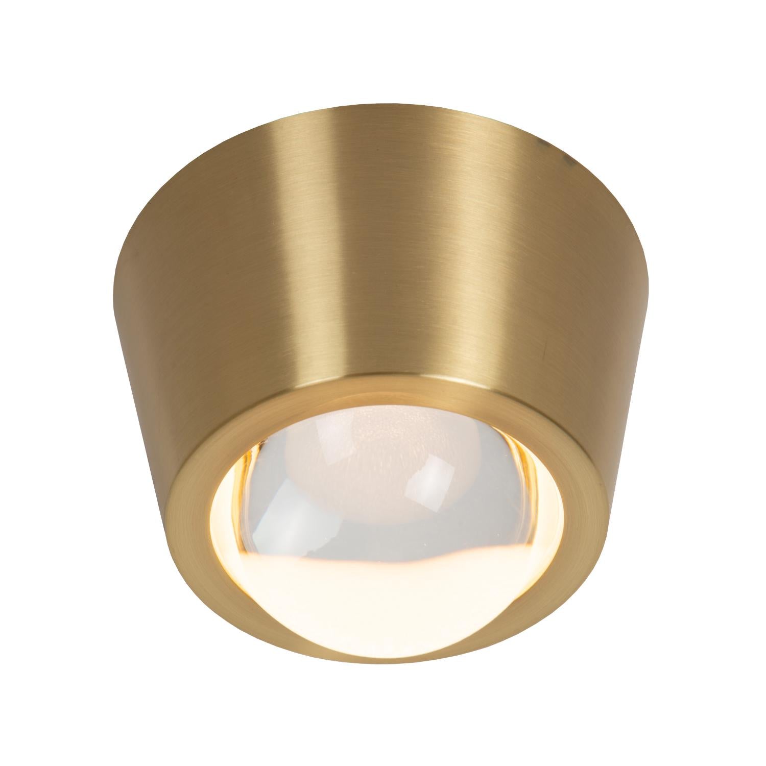 RIGON - Ceiling light - Ø 9 cm - LED - 1x7W 3000K - Matt Gold / Brass