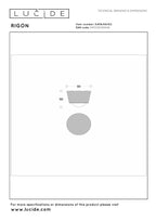RIGON - Ceiling light - Ø 9 cm - LED - 1x7W 3000K - Matt Gold / Brass