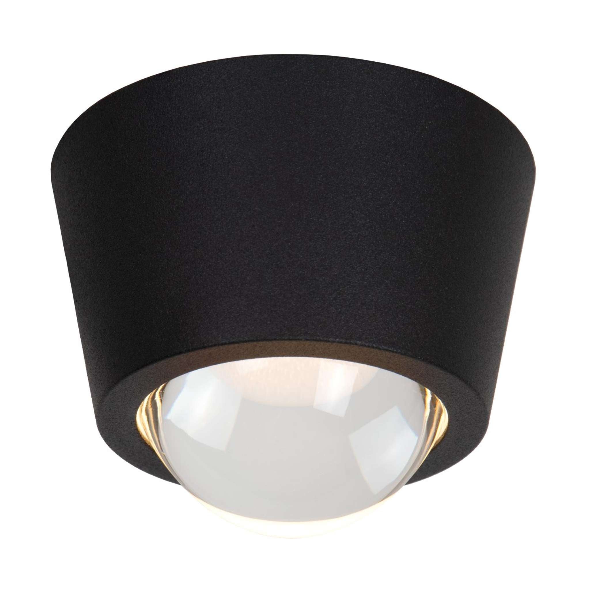 RIGON - Plafonnier - Ø 9 cm - LED - 1x6W 3000K - Noir