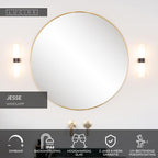 JESSE - Wandlamp Badkamer - 2xG9 - IP44 - Zwart