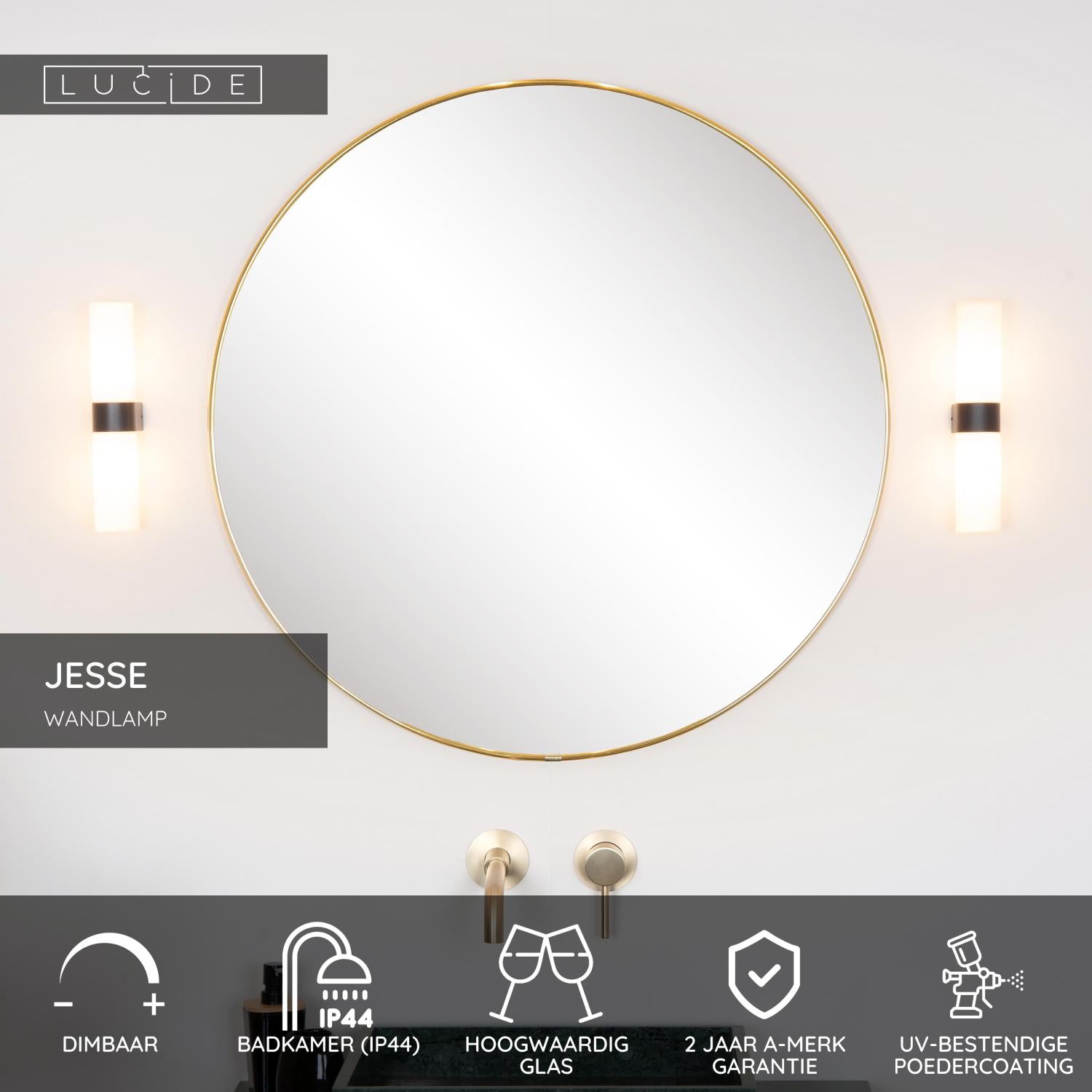 JESSE - Wandlamp Badkamer - 2xG9 - IP44 - Zwart