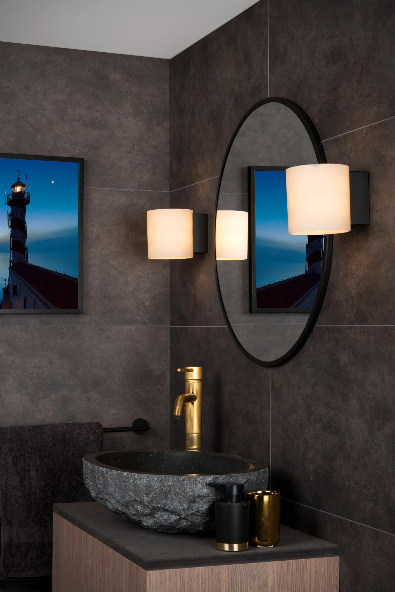 JELTE - Wandlamp Badkamer - 1xG9 - IP44 - Zwart