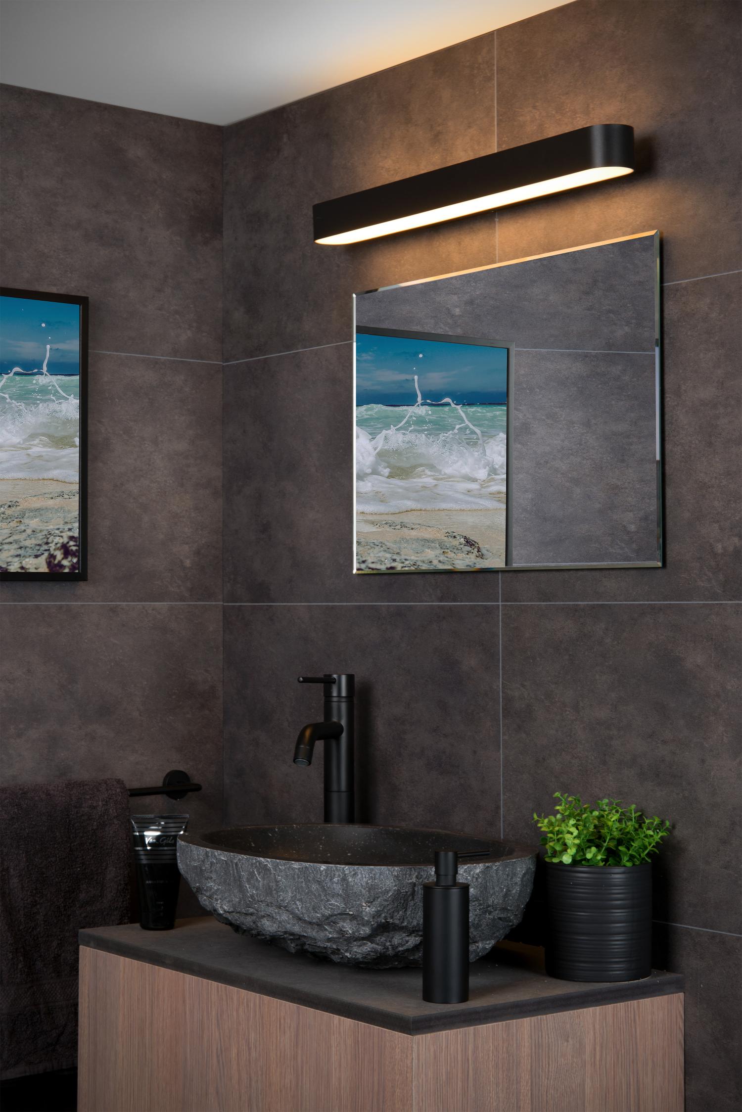 MADELON - Applique murale Salle de bain - LED - 1x9W 2700K - IP44 - Noir