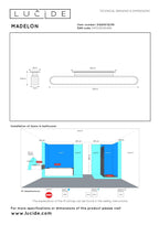 MADELON - Applique murale Salle de bain - LED - 1x9W 2700K - IP44 - Noir
