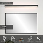 ALEXA - Wandlamp Badkamer - LED - 1x13W 2700K - IP44 - Zwart