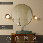 DAVY - Wandlamp Badkamer - 1xG9 - IP44 - Zwart