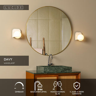 DAVY - Wandlamp Badkamer - 1xG9 - IP44 - Grijs