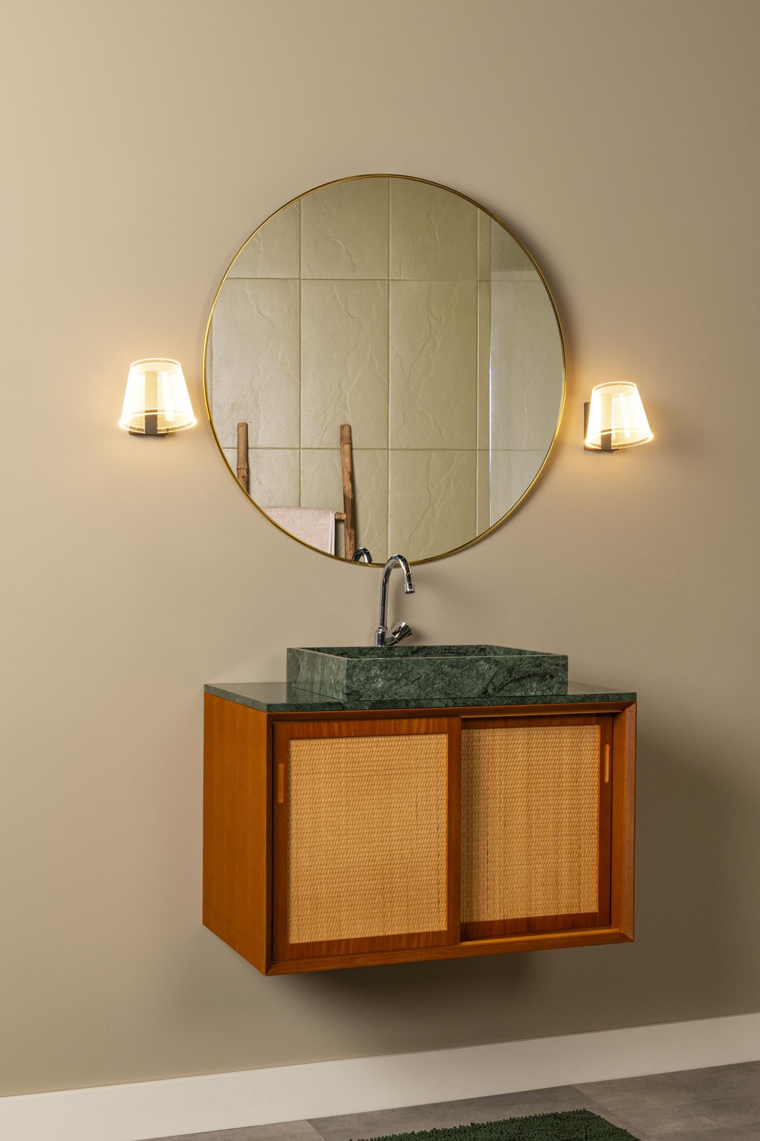 KORGIS - Wall light Bathroom - LED - 1x10W 3000K - IP44 - Transparent