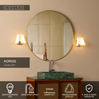 KORGIS - Wall light Bathroom - LED - 1x10W 3000K - IP44 - Transparent