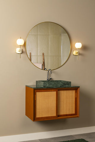 ELDA - Wandlamp Badkamer - 1xG9 - IP44 - Mat Goud / Messing