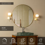 ELDA - Wandlamp Badkamer - 1xG9 - IP44 - Mat Goud / Messing