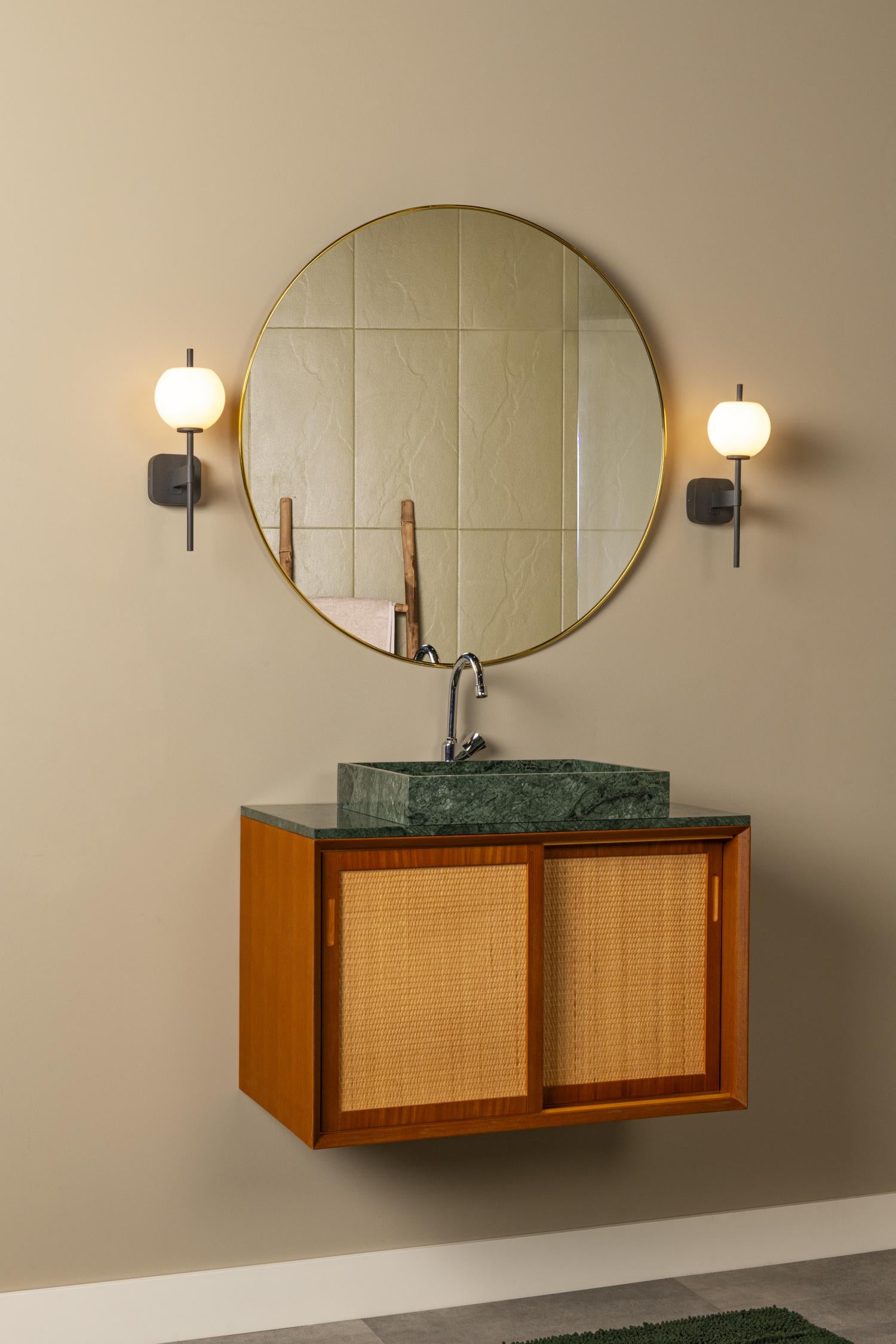 ELDA - Wandlamp Badkamer - 1xG9 - IP44 - Zwart