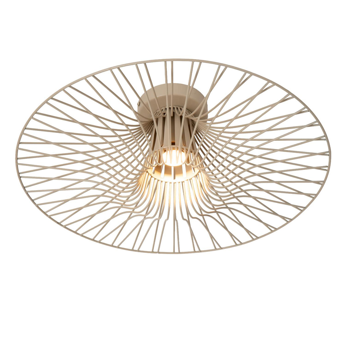Lucide - ELLIS - Plafonnière - Ø 50 cm - 1xE27 - Taupe - IP20