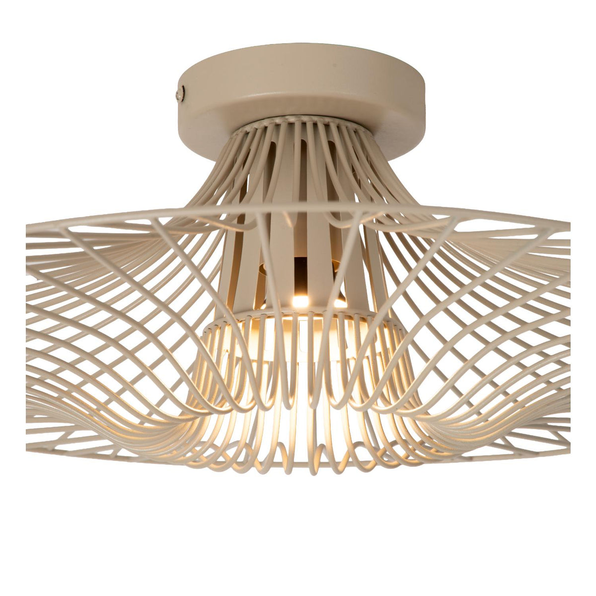 Lucide - ELLIS - Ceiling light - Ø 50 cm - 1xE27 - Taupe - IP20