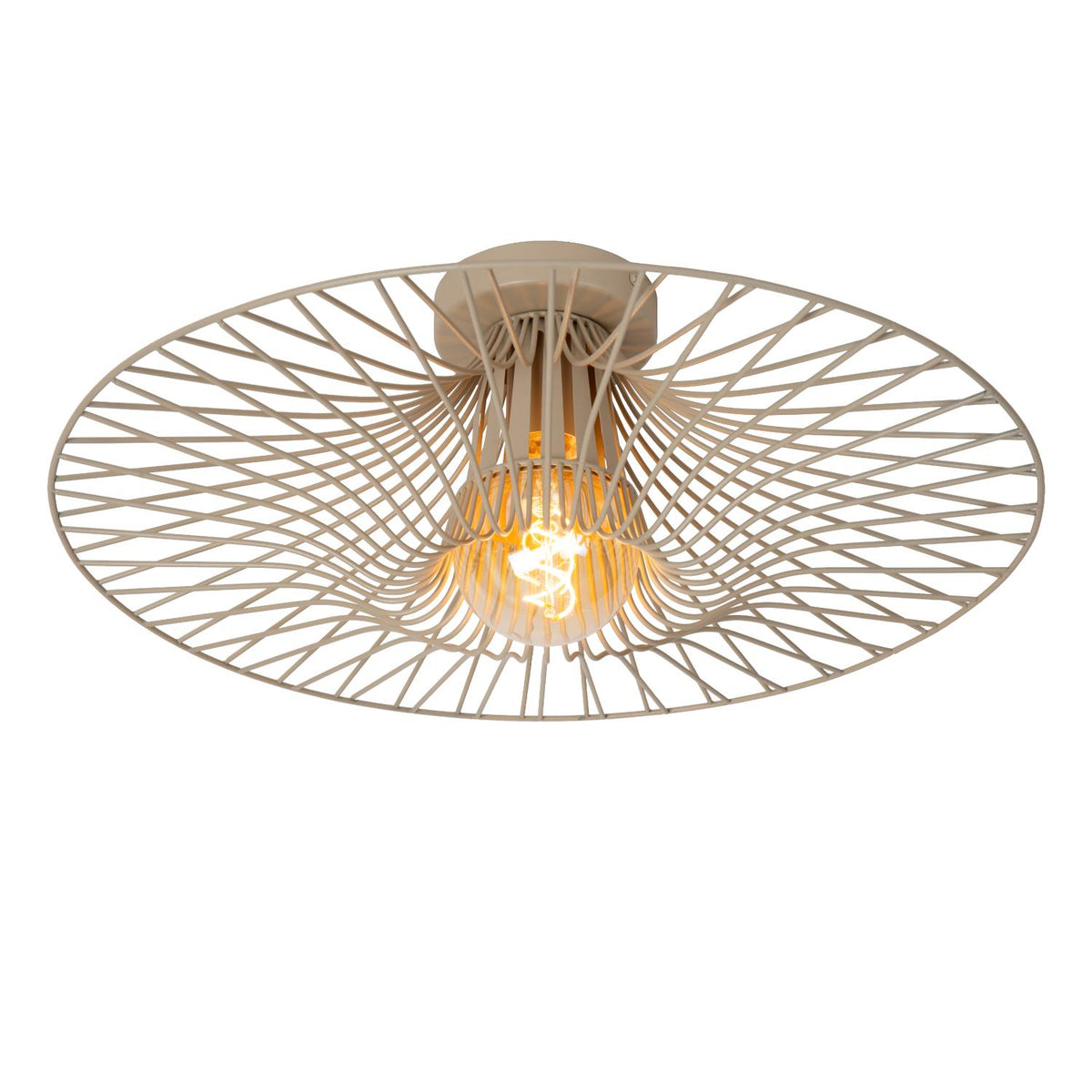 Lucide - ELLIS - Ceiling light - Ø 50 cm - 1xE27 - Taupe - IP20