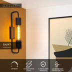 CALIXT - Wandlamp - 1xE27 - Zwart