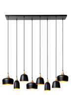 CHAYANNE - Hanglamp - 8xE14 - Zwart