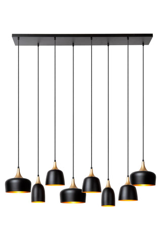 CHAYANNE - Hanglamp - 8xE14 - Zwart