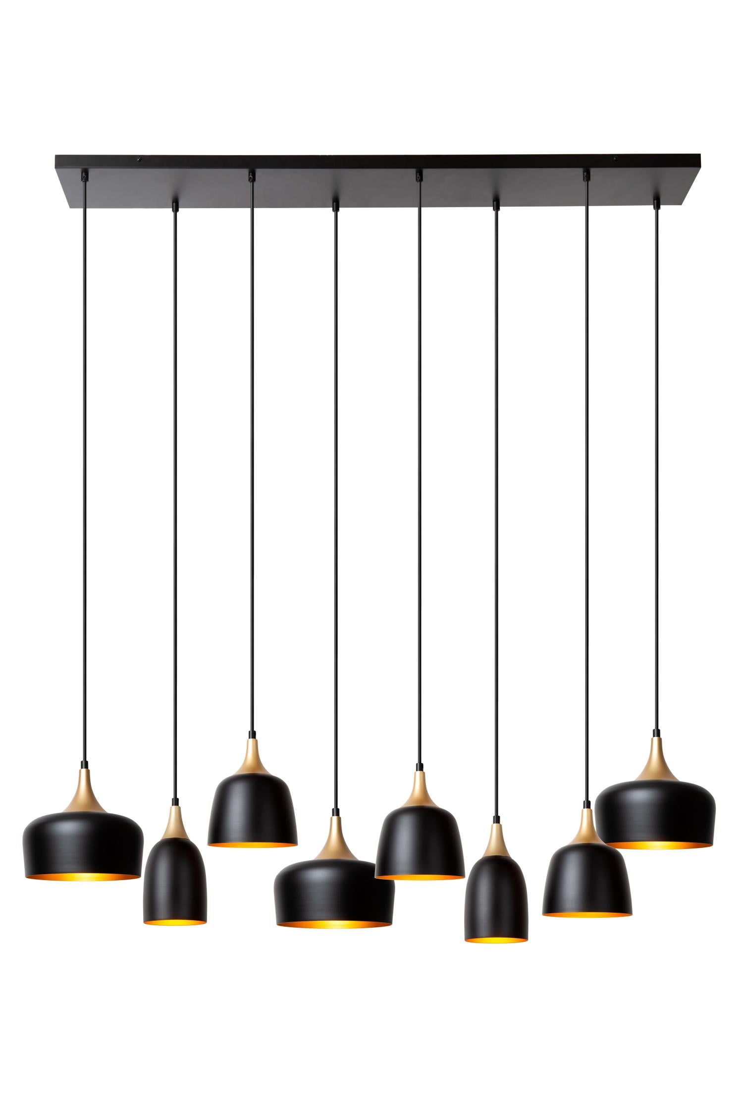 CHAYANNE - Hanglamp - 8xE14 - Zwart