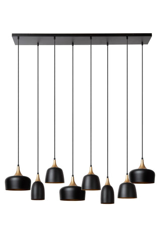 CHAYANNE - Hanglamp - 8xE14 - Zwart