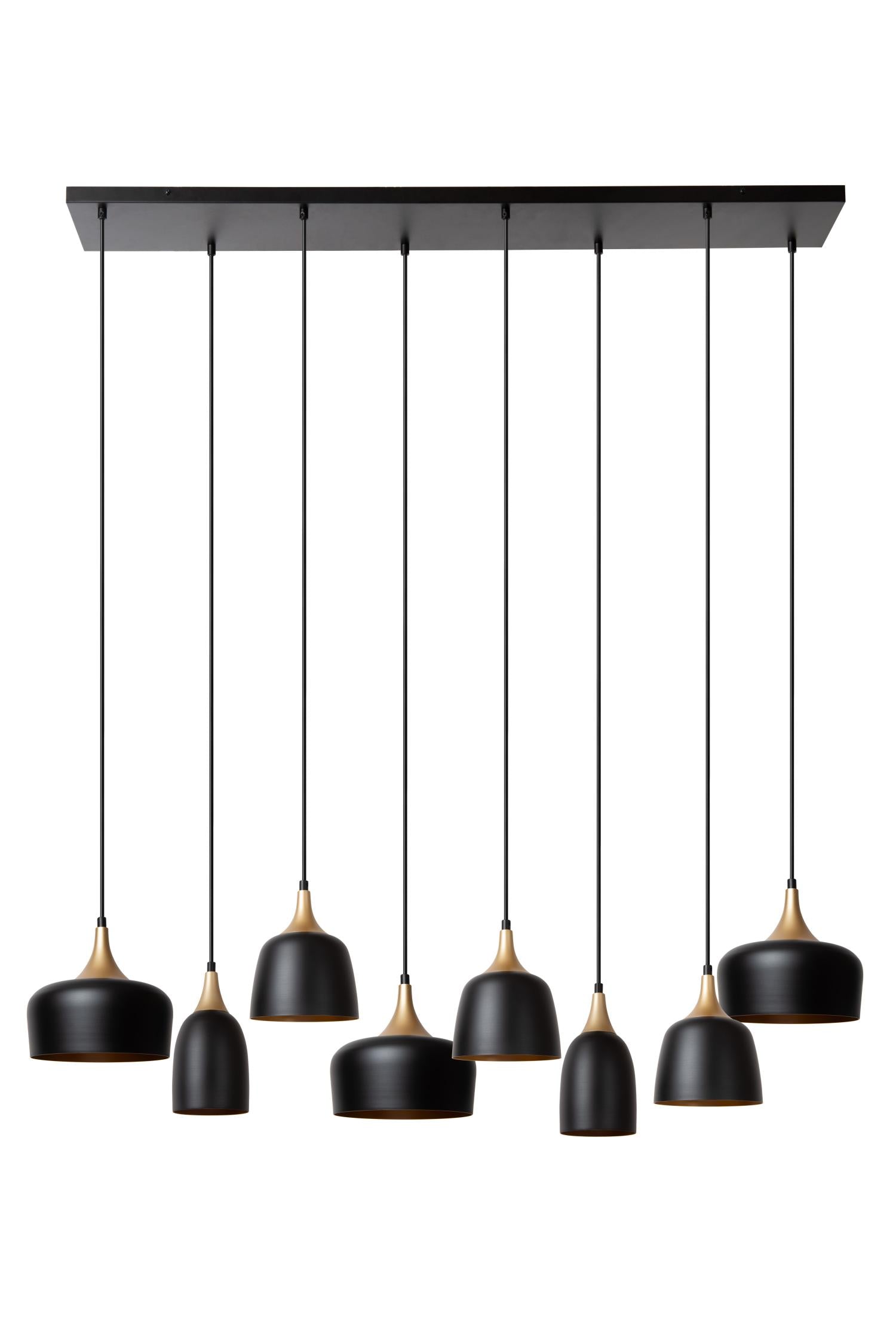 CHAYANNE - Hanglamp - 8xE14 - Zwart