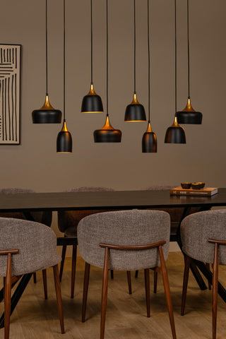 CHAYANNE - Hanglamp - 8xE14 - Zwart