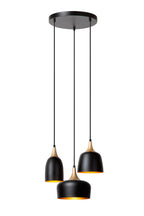CHAYANNE - Hanglamp - Ø 30 cm - 3xE14 - Zwart