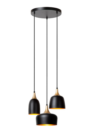 CHAYANNE - Hanglamp - Ø 30 cm - 3xE14 - Zwart
