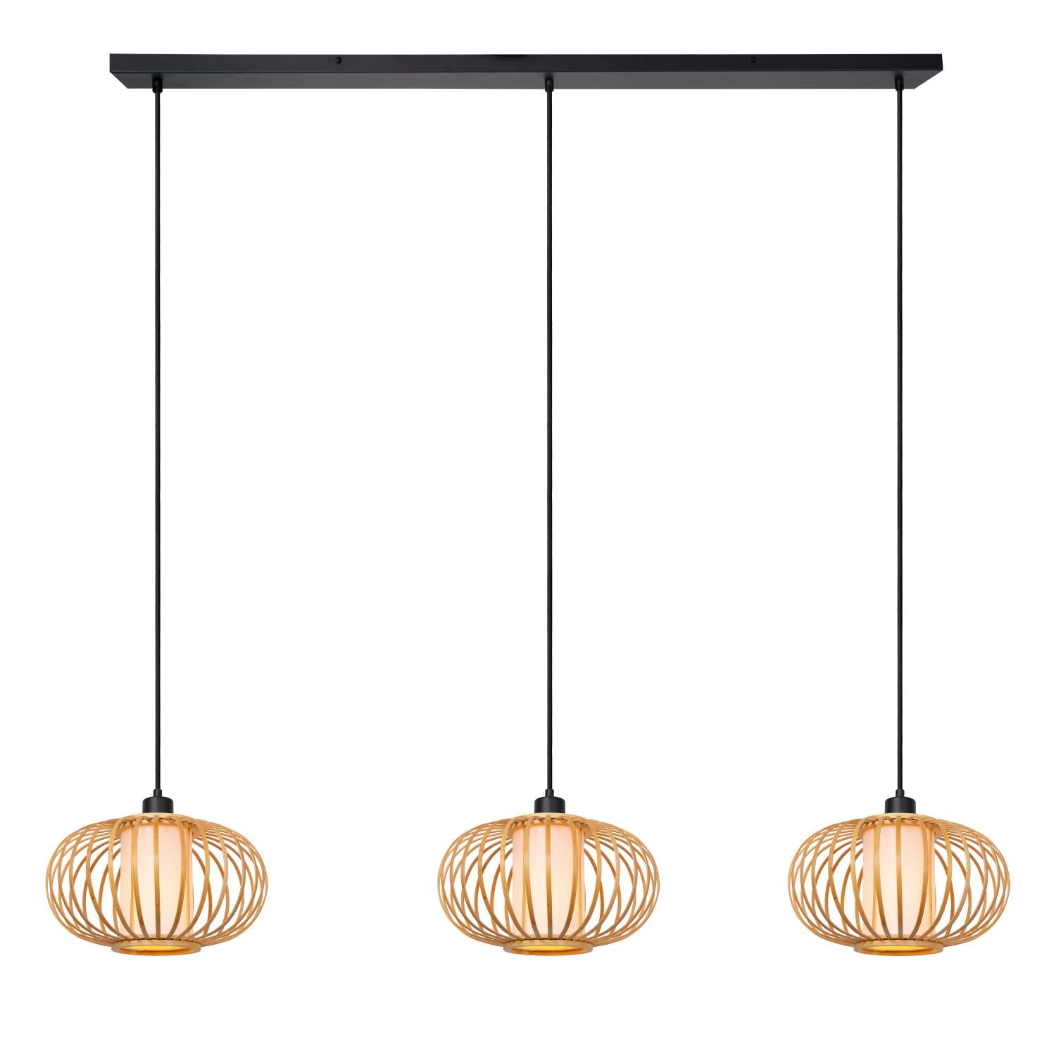 THULINE - Hanglamp - 3xE27 - Lichte houtlook | Essential