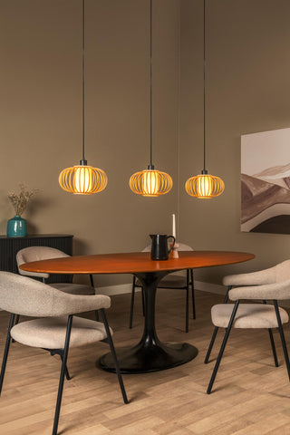 THULINE - Hanglamp - 3xE27 - Lichte houtlook | Essential