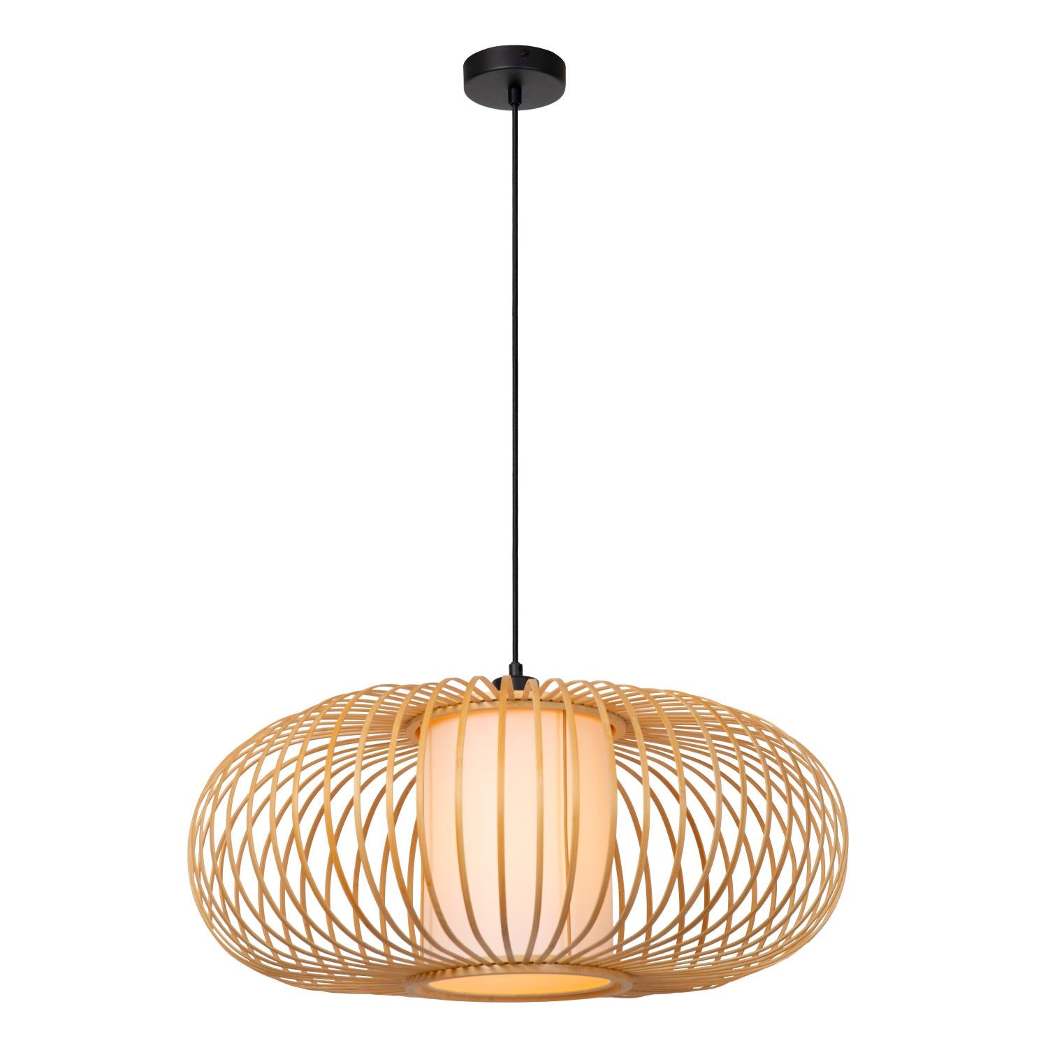 THULINE - Suspension - Ø 60 cm - 1xE27 - Aspect bois clair | Essential
