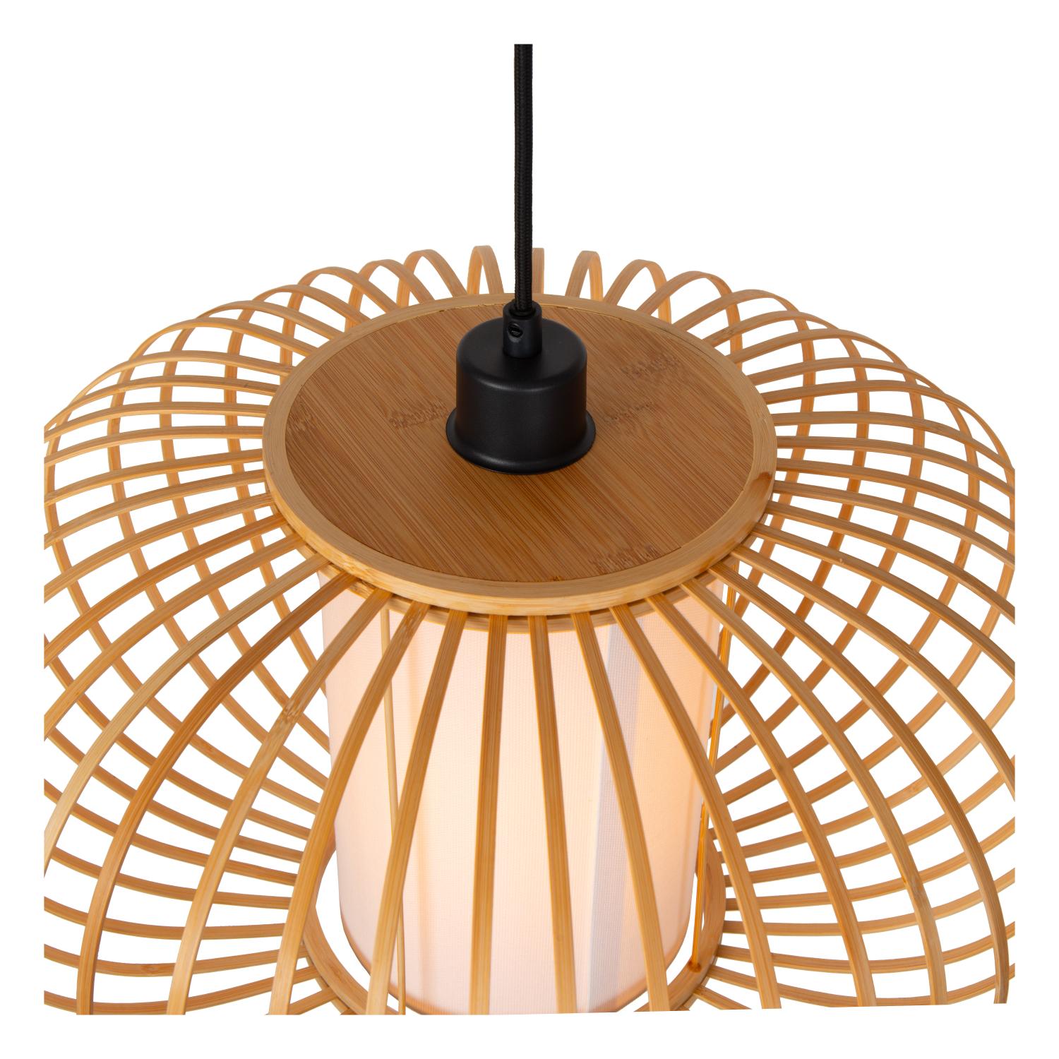 THULINE - Suspension - Ø 60 cm - 1xE27 - Aspect bois clair | Essential