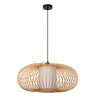 THULINE - Suspension - Ø 60 cm - 1xE27 - Aspect bois clair | Essential