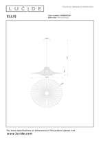 Lucide - ELLIS - Pendant light - Ø 50 cm - 1xE27 - Taupe - IP20
