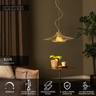 Lucide - ELLIS - Pendant light - Ø 50 cm - 1xE27 - Taupe - IP20