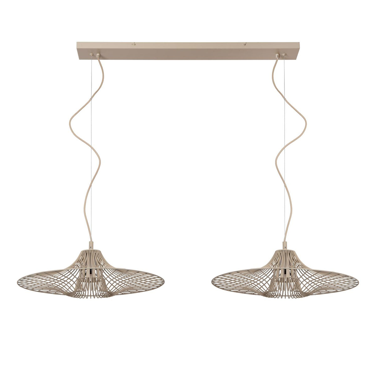Lucide - ELLIS - Hanglamp - 2xE27 - Taupe - IP20
